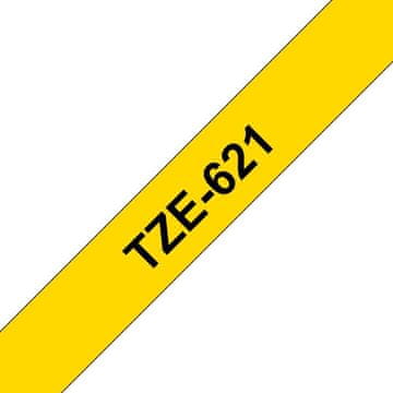 Brother Brother TZE621 9mm črni na rumenem traku, 8m. Minimalno naročilo: 25 kosov, TZE621