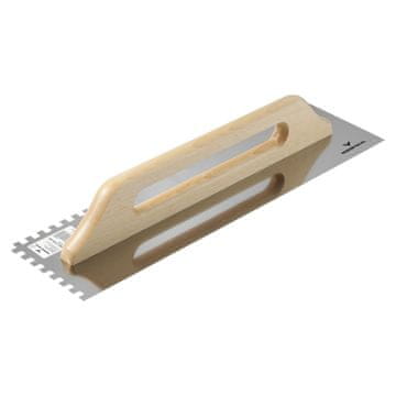 shumee Nerjaveča jeklena gladilka, zobati ročaj, zaprta, 480x130mm (8x8mm), Vorstahl