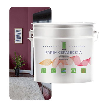 shumee Keramična barva ZA stene, pralna, vijolična, pastelna, 2 l, odporna proti madežem