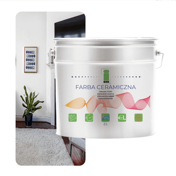 shumee Keramična barva za stene, snežno bela, pralna, odporna proti madežem, 2 l, stropi
