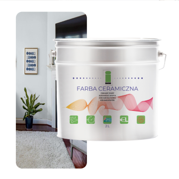 shumee Keramična barva ZA stene, pralna, umazano bela, modra, 2 l, odporna proti madežem
