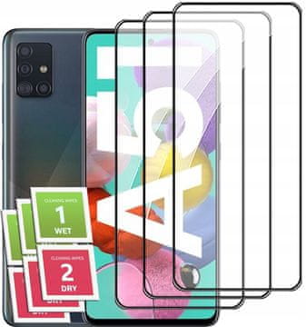 shumee 3x kaljeno steklo za celoten zaslon ZA Samsung Galaxy A51 polno 5D kaljeno steklo