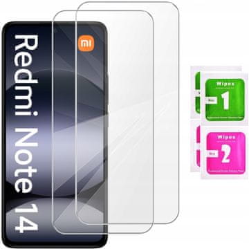 shumee 2X kaljeno steklo za zaščitno folijo za zaslon Xiaomi Redmi Note 14 5G x2 komplet