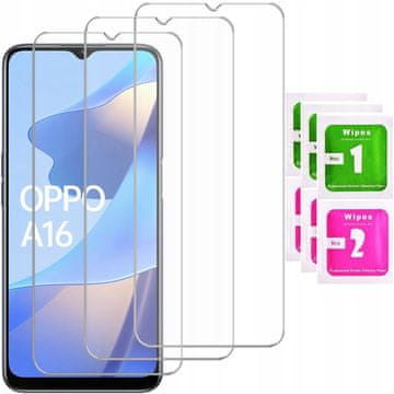 shumee 3x kaljeno steklo za zaščitno folijo za zaslon Oppo A16 / A54s 9H komplet 3 kosov