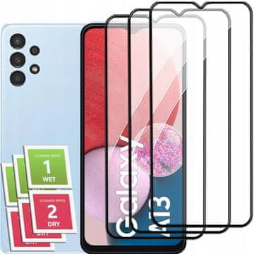 shumee 3x kaljeno steklo za celoten zaslon ZA Samsung Galaxy A13 polno 5D kaljeno steklo