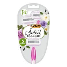 Bic Ženske britvice BIC Soleil Escape s 5 rezili, roza in magnolija, 1 paket - 2 kosa