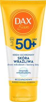 shumee DAX zaščitna krema za obraz pred soncem za občutljivo kožo SPF 50+ ceramidi 50 ml