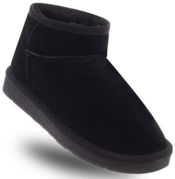 shumee Ženski usnjeni gležnjarji - solo soprani couture - SCW421P04/01 hugh LOW črni 38