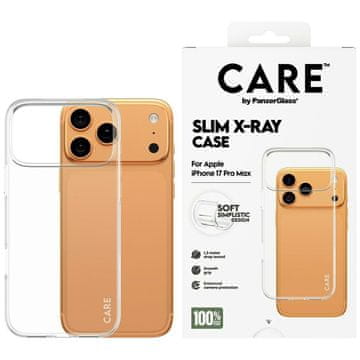PanzerGlass Care by PanzerGlass Modni ovitek X-Ray Soft Basic za iPhone 17 Pro Max, prozoren