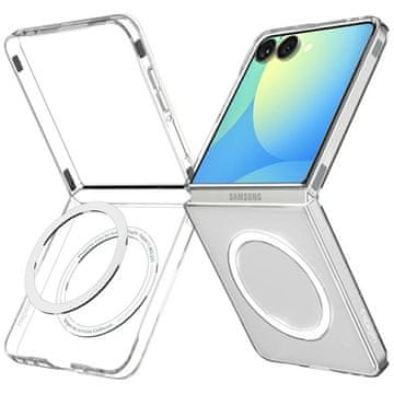 Spigen Ovitek za Galaxy Z Flip7 Spigen AirSkin MagFit - ultra tanek, MagSafe, kristalen