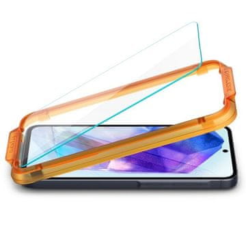 Spigen Kaljeno steklo za Samsung A55 Spigen - polna prevleka, 2 kosa okvirja za montažo