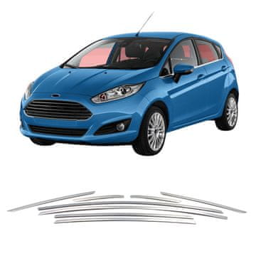 shumee Obrobe stranskih oken iz nerjavečega jekla, kromirane, Ford Fiesta Mk7 2009-2017