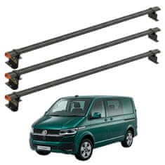 shumee Strešni nosilec za VW Transporter T6 2015-2024, točkovni nosilec, črn, 3 drogovi
