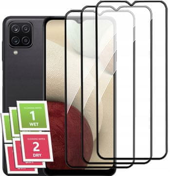 shumee 3x kaljeno steklo za celoten zaslon ZA Samsung A12 / M12 polno 5D kaljeno steklo