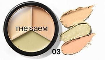 SAEM Korektor za obraz Saem Cover Perfection Triple Pot v odtenku 03 Correct Up Beige