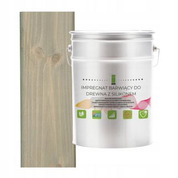 shumee Impregnacija lesa z voskom in silikonom, siva hidrofobna 2 v 1, 5 l, RAL 7001