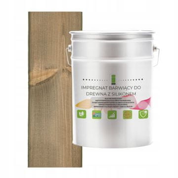 shumee Impregnacija lesa z voskom in silikonom, siva hidrofobna 2 v 1, 5 l, RAL 7006