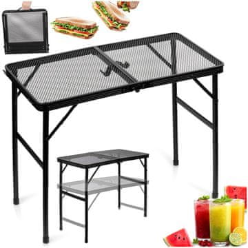 Artemis Zložljiva kamping miza, raztegljiva kamping miza, vrtna miza, 2 v 1, 80 x 40 cm
