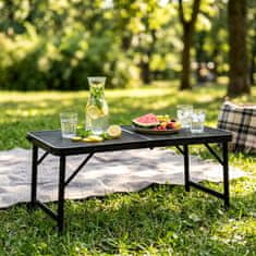 Artemis Zložljiva kamping miza, raztegljiva kamping miza, vrtna miza, 2 v 1, 80 x 40 cm