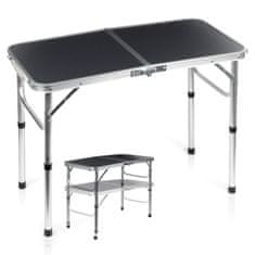 Artemis Zložljiva kamping miza, raztegljiva kamping miza, vrtna miza, 2 v 1, 80 x 40 cm