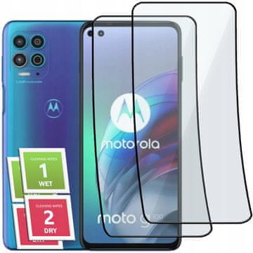 shumee 2x hibridno steklo za Motorola Moto G100 s celozaslonskim steklom, keramično 9D