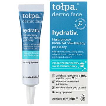shumee Tołpa Dermo Face Hydrativ vlažilna krema-gel za oči s hialuronsko kislino 10 ml