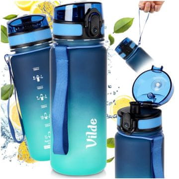 Artemis Steklenica za vodo, napitki, neprepustna z tehtnico, športna potovalna, 500 ml