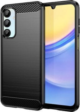 shumee Ovitek za Samsung Galaxy A16 | oklepno karbonsko ohišje črne barve + 9H steklo