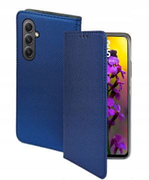 shumee Pametni magnetni ovitek za Samsung Galaxy S24, temno moder, zaščitno steklo 9H