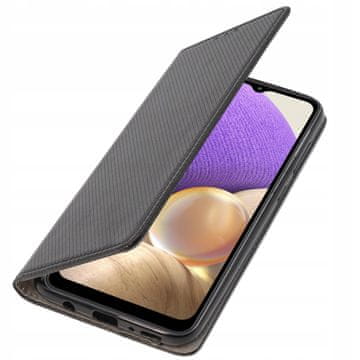 shumee Ovitek z magnetom za pametno knjigo Samsung Galaxy A9 2018 / A9S, črn + steklo