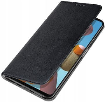shumee Pametni magnetni ovitek črne barve z zavihkom za Samsung Galaxy M53 5G+ steklo