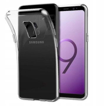 shumee Ovitek za hrbtno stran s prevleko za Samsung Galaxy S9 Plus, prozoren + steklo