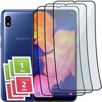 shumee 3x hibridno steklo za Samsung A10 / M10 s celozaslonskim steklom, keramično 9D