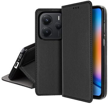 shumee Usnjen ovitek za Xiaomi Redmi Note 14 5G magnetni ovitek za knjigo Tokra Glass