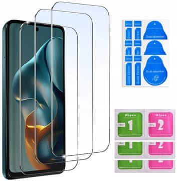 shumee 3x kaljeno steklo za Motorola Moto G05 | E15 | G15 steklo 9H | komplet 3 kosov