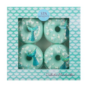shumee Chlapu chlap Spa Moments Donut set za kopel z vonjem pistacijeve pene, 4 kosi.