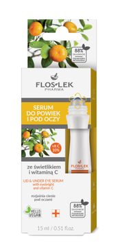 FLOS-LEK Floslek Eyes Serum za veke in podočnjake z očesno metlico in vitaminom C 15 ml
