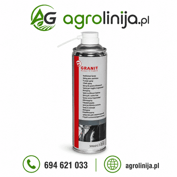 Granit Sprej za klinaste jermene in vrvi 500 ml Granit nevtralizira škripanje, hrup,