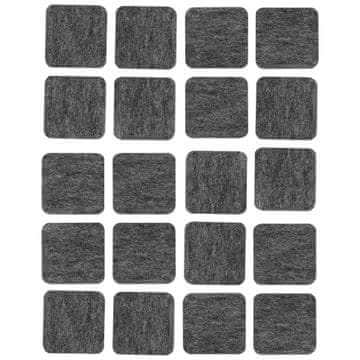 shumee Samolepilne filcane blazinice sive barve (komplet 20 kosov) 20x20 mm Vorstahl