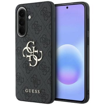Guess Guess usnjen kovinski ovitek z logotipom za Samsung Galaxy A37 5G, črne barve