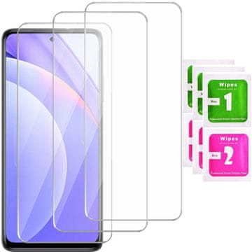 shumee 3x kaljeno steklo za zaščitno steklo za zaslon Xiaomi MI 10T lite 9H | 3 kosi
