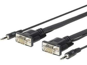 Vivolink PROVGAMCS4.6 Kabelski adapter 4,6 m VGA (D-Sub) + 3,5 mm črne barve