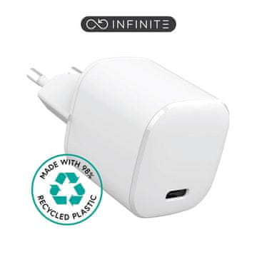 eSTUFF Polnilnik za pametne telefone ES637025-BULK, bel, hitro polnjenje, AC