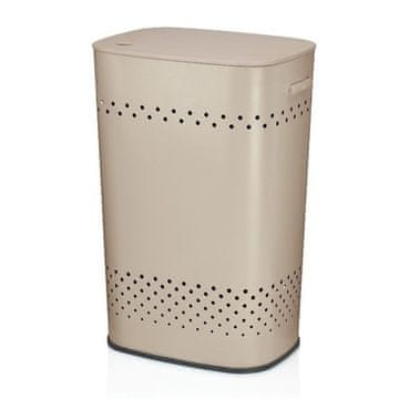 Kela Koš za perilo KL-23968 seat Malaga metal beige 39.5x29.5x57.5cm