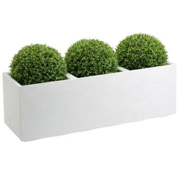 shumee Betonique cvetlični lonček na kolesih, recikliran karton, krem, 90x30xv30 cm