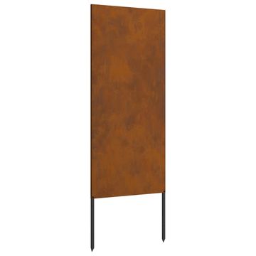 Vidaxl Zaslon za zasebnost v vrtu Rjav 50 x 140 cm Odporno jeklo