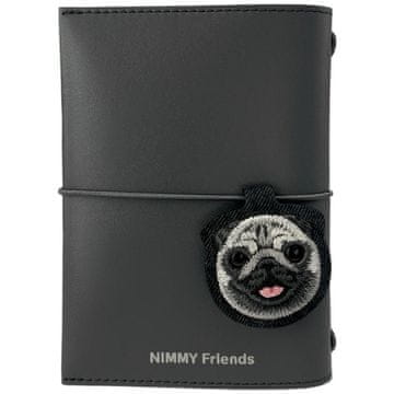 shumee Komplet 2 v 1 zvezka Nimmy New Big-Eye Cute Pets 2.0 + pisalo Dog črne barve