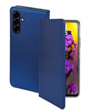 shumee Ovitek za Samsung Galaxy A56 5G/A36 5G, pametni magnet, temno moder + steklo