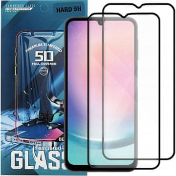 shumee 2x kaljeno steklo za celoten zaslon za Samsung Galaxy A24 4G/ A25 5G full 5D