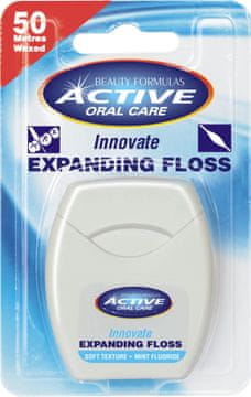 Beauty Formulas Zobna nitka Beauty Formulas Active Oral Care Mint proti otekanju s fluoridom